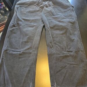 Carhartt Men's Black Cotton Work Pants 36x30 Utility Pockets Hammer Loop